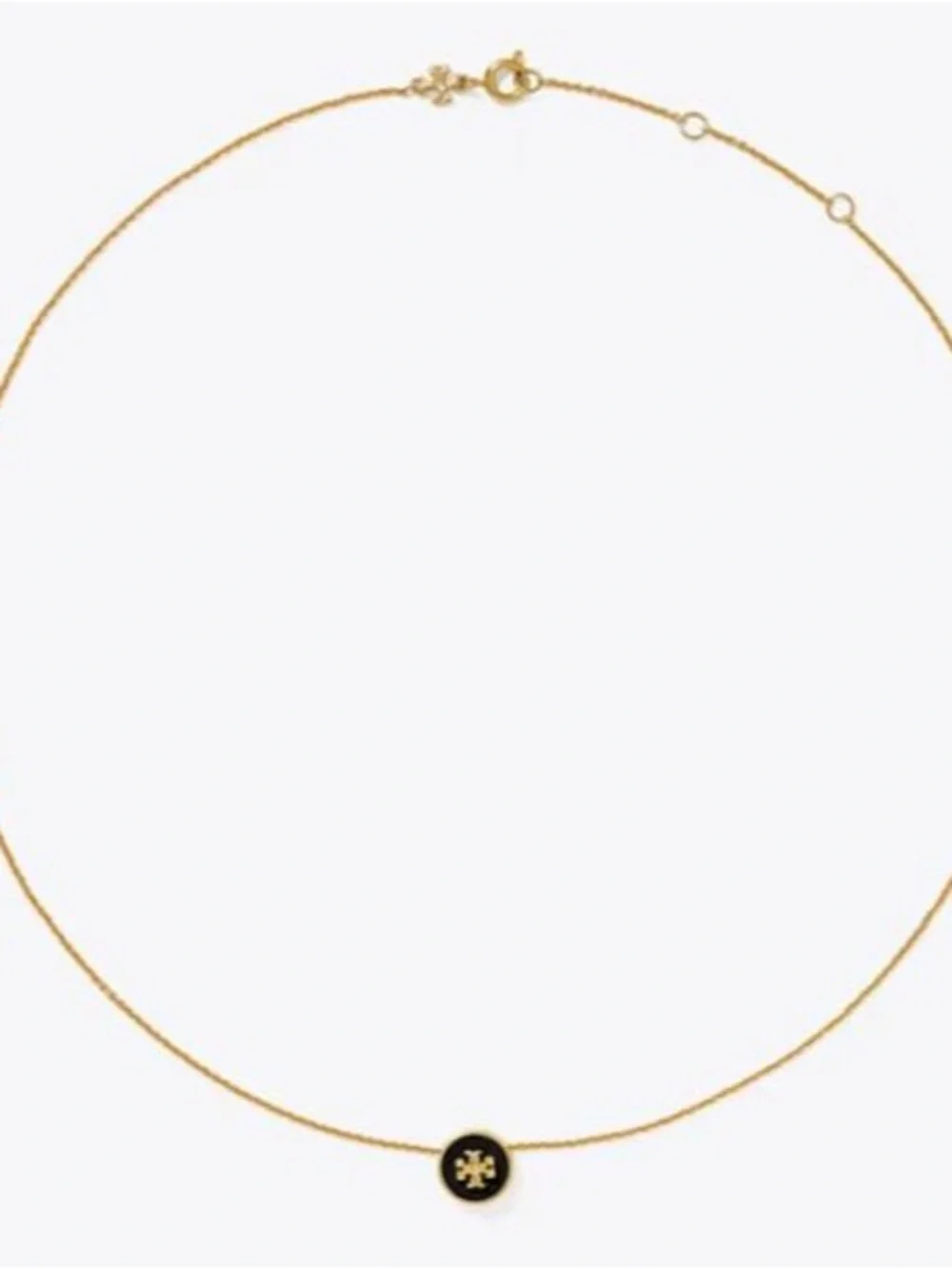 Tory Burch Black Pendant Necklace